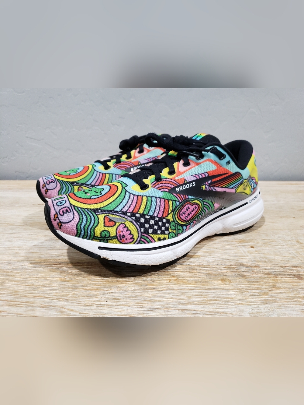 BROOKS Women's Ghost 15 Pride Forever Running Shoes (9.5M) Multi-Colored